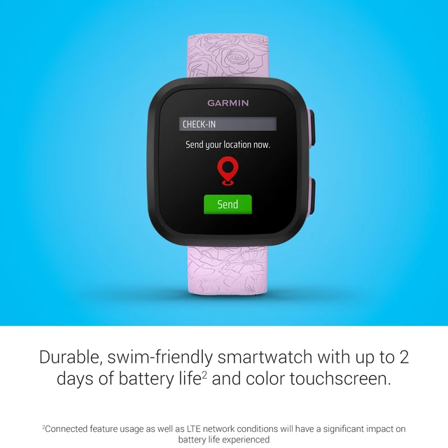 Alt view image 4 of 6 - Bounce, Kids Smartwatch, Two-Way Text and Voice Messaging, Location Tracking, Lilac Floral
