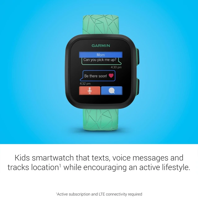 Alt view image 3 of 6 - Bounce, Kids Smartwatch, Two-Way Text and Voice Messaging, Location Tracking, Green Burst