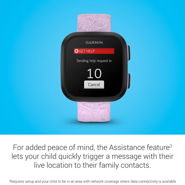 Alt view image 5 of 6 - Bounce, Kids Smartwatch, Two-Way Text and Voice Messaging, Location Tracking, Lilac Floral