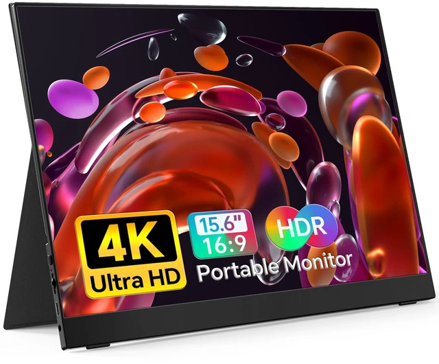 Main image of True 4K Portable Monitor - 15.6inch UHD 3840×2160 100% sRGB USB-C HDMI External Second Monitor Portable IPS Screen Computer Display with Speakers for Laptop MacBook Switch PS5/4 Xbox