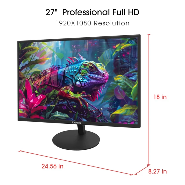Alt view image 2 of 7 - E275W-19203R 27 inch1080P LED Monitor 99% sRGB 2X HDMI VGA Build-In Speakers, Machine Black (E275W-19203R series)