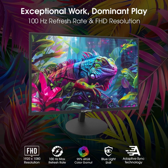 Alt view image 4 of 7 - E275W-19203R 27 inch1080P LED Monitor 99% sRGB 2X HDMI VGA Build-In Speakers, Machine Black (E275W-19203R series)