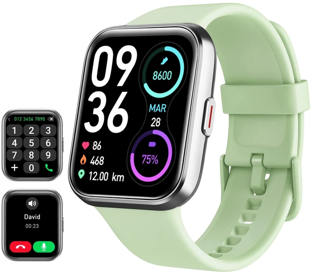 Main image of Smart Watch for Men Women(Call Receive/Dial), Alexa Built-in, 1.8" Touch Screen Fitness Tracker with Heart Rate Sleep Tracking, 100 Sports Modes, 5ATM Waterproof Smartwatch for Android iPhone
