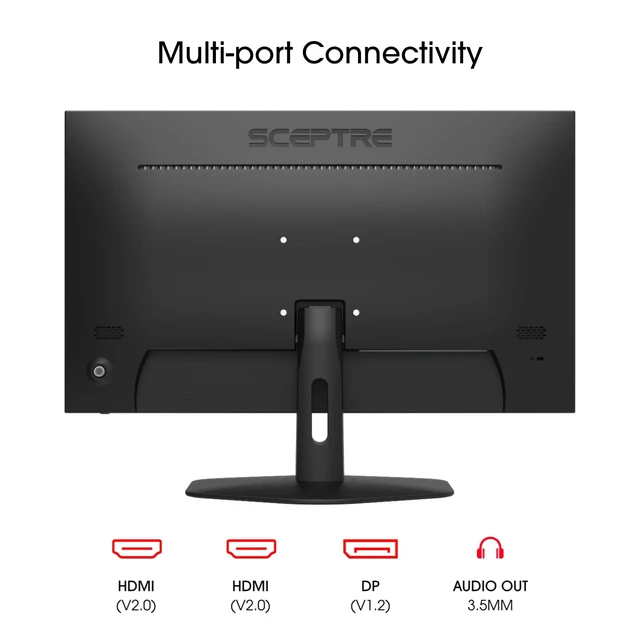 Alt view image 4 of 6 - Prime 24-inch Gaming Monitor 100Hz 1ms DisplayPort HDMI x2 100% sRGB AMD FreeSync Build-in Speakers, Eye Care Frameless Machine Black 2025 (E248W-FW100T)