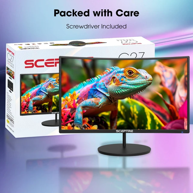 Alt view image 3 of 6 - New! Curved 27-inch Gaming Monitor 100Hz 1080p R1500 98% sRGB HDMI x2 VGA Build-in Speakers, VESA Wall Mount Machine Black 2026 (C275W-1920RN Series)