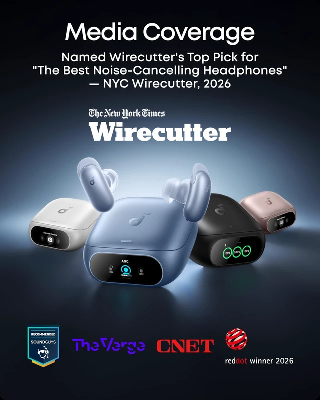 Alt view image 4 of 7 - Liberty 5 Pro by Anker Noise Cancelling Wireless Earbuds Anker Thus AI Chip delivers Guinness World Records-certified call quality for crystal-clear calls in noisy environments