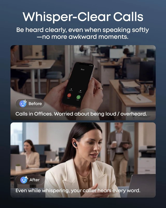 Alt view image 6 of 7 - Liberty 5 Pro by Anker Noise Cancelling Wireless Earbuds Anker Thus AI Chip delivers Guinness World Records-certified call quality for crystal-clear calls in noisy environments