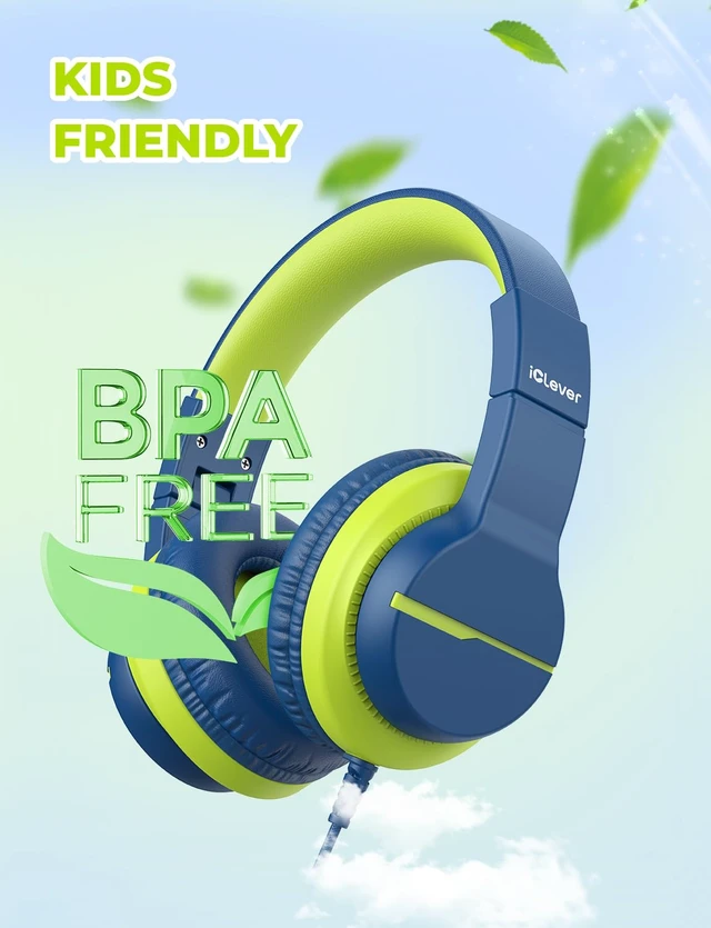 Alt view image 4 of 6 - HS19S Kids Headphones USB C, Over-Ear for Toddler Boys Girls School SafeSound Tech, Stereo Sound, Kids Headphones with Cord, Durable Foldable 3.5mm Wired Headphone for iPad/Tablet/Travel