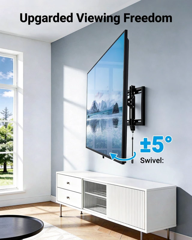 Alt view image 4 of 7 - Advanced Tilting TV Wall Mount for 42100 inch TVs up to 160 lbs UL Listed slim TV mount, 3 low profile, 6.5 extension, swivel, tilt, level, fits 16/24 wood studs, max VESA 600x400mm