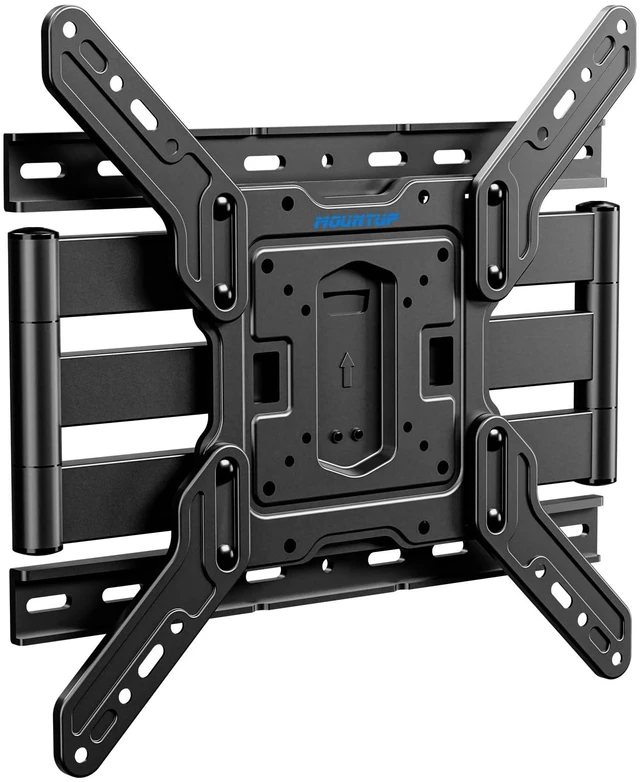 Main image of Ultra Slim Full Motion TV Wall Mount, 1.3" Thin Low Profile TV Bracket for 26-60" LED OLED QLED TVs,Smooth Swivel Tilt Extension,Max Vesa 400x400mm,Up to 88lbs,Fits Single 12" 16" Studs,MU0062