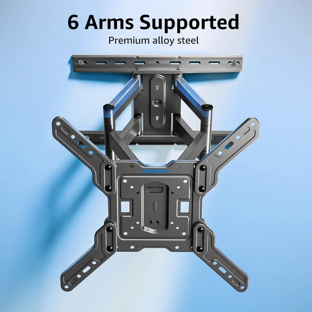 Alt view image 6 of 7 - Ultra Slim Full Motion TV Wall Mount, 1.3" Thin Low Profile TV Bracket for 26-60" LED OLED QLED TVs,Smooth Swivel Tilt Extension,Max Vesa 400x400mm,Up to 88lbs,Fits Single 12" 16" Studs,MU0062