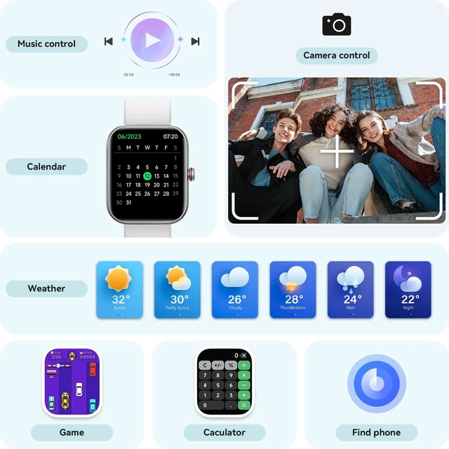 Alt view image 6 of 6 - Smart Watch for Women Men, Smartwatch for iPhone & Android Bluetooth (Answer/Call) Built-in Alexa, 1.91" HD Fitness Tracker with 105+ Sport Modes, IP68 Waterproof, Sleep/Heart Rate/Stress Monitor