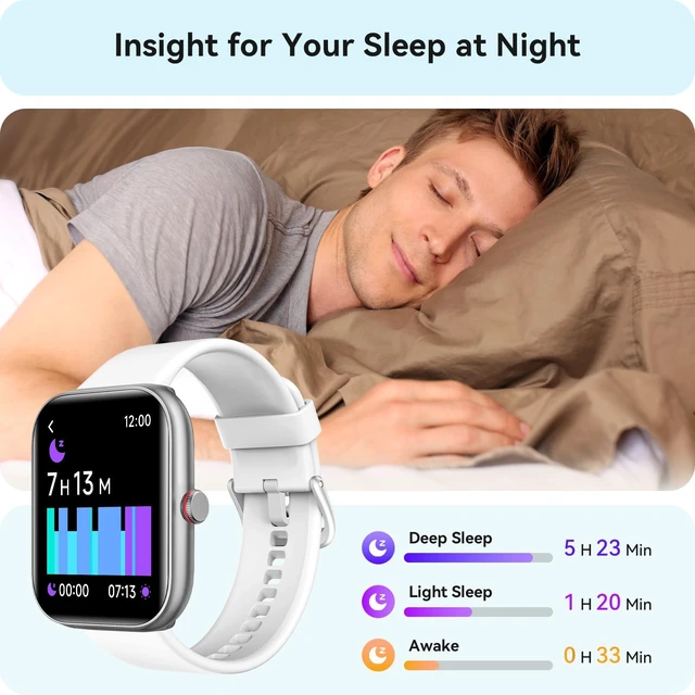 Alt view image 4 of 6 - Smart Watch for Women Men, Smartwatch for iPhone & Android Bluetooth (Answer/Call) Built-in Alexa, 1.91" HD Fitness Tracker with 105+ Sport Modes, IP68 Waterproof, Sleep/Heart Rate/Stress Monitor