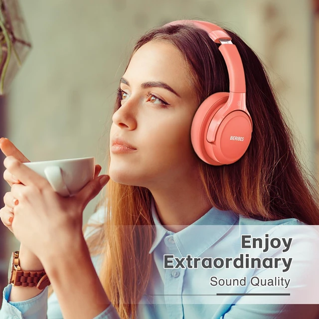 Alt view image 4 of 7 - Bluetooth Headphones Over Ear Wireless HiFi Stereo Headsets 65H 6EQ Bluetooth 6.0,with Built-in HD Mic,Foldable Lightweight,Comfort Fit,Fast Charging,Deep Bass for Home Office Cellphone PC Ect