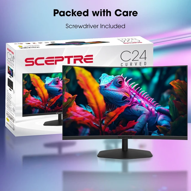 Alt view image 3 of 7 - Curved 24-inch Gaming Monitor 1ms 100Hz 1500R DisplayPort HDMI X2 Eye Care 100% sRGB Build-in Speakers, Machine Black 2025 (C248W-FW100T Series)