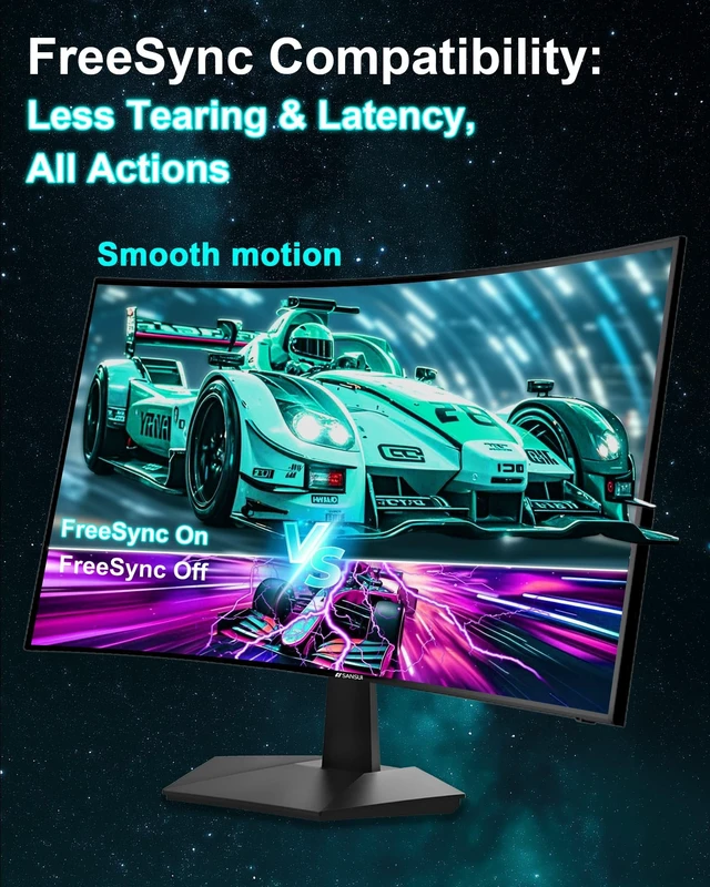 Alt view image 5 of 7 - 27 Inch Curved 160Hz Gaming Monitor 144Hz FHD 1080P Computer Monitor 27 1500R Curved PC Monitor, FPS/RTS, MPRT 1Ms, FreeSync, HDR, 4000:1, 110% sRGB, Low Blue Light, HDMI DP Ports for Gaming