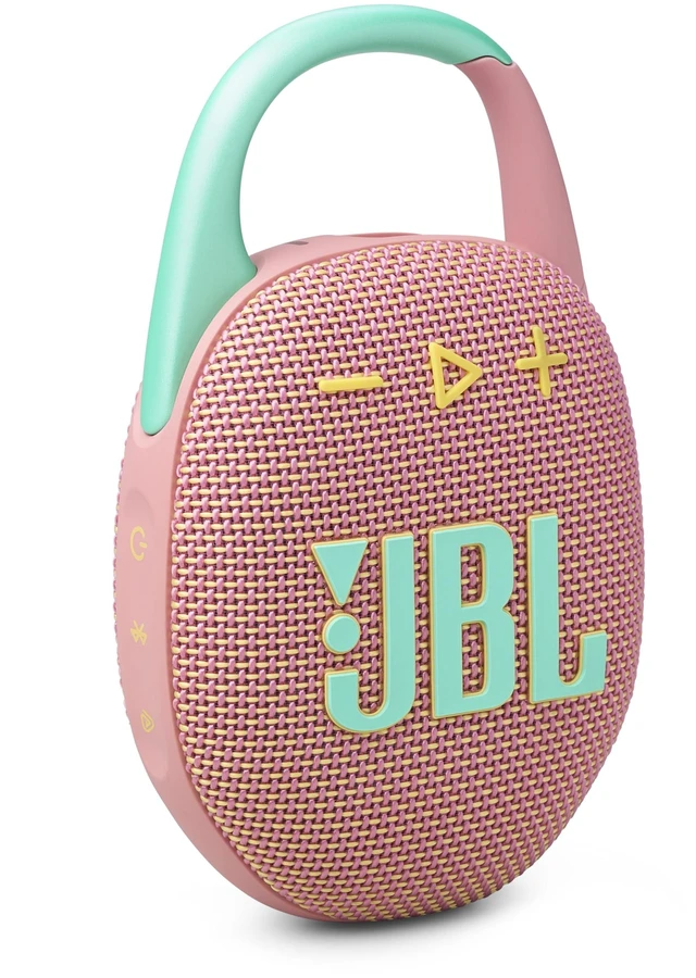 Main image of Clip 5 - Ultra-Portable Waterproof Speaker - Pink Ultra-portable Pro Sound, Redesigned carabiner, Up to 12 hours of playtime plus 3 hours with Playtime Boost