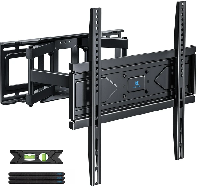 Main image of UL Listed Full Motion TV Wall Mount Bracket 40 50 55 65 inch TVs Fit Most 32-70 inch TVs, 99lbs,16" Stud, VESA 400x400mm, ±45° Swivel, +5°/-12° Tilt, ±4° level, 2.58-13.89" extend