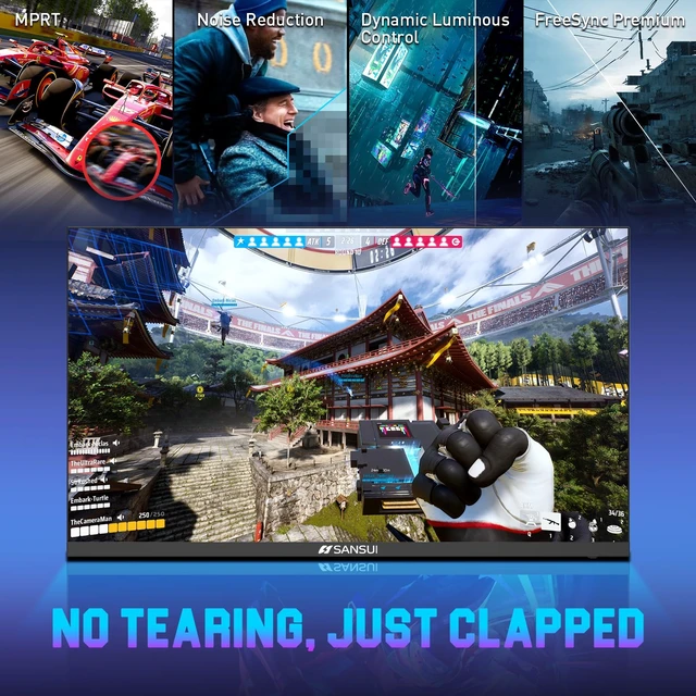 Alt view image 3 of 7 - 24.5 Inch 300hz 240hz, FHD 1080P Gaming Monitor for FPS PC Gaming Fast IPS, DisplayPort x2, HDMI x2, HDR, FreeSync, 120% sRGB, Audio Jack, VESA Support, Desktop Compatible(ES-G25X1 PRO)