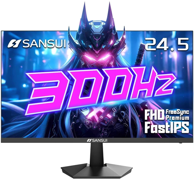 Main image of 24.5 Inch 300hz 240hz, FHD 1080P Gaming Monitor for FPS PC Gaming Fast IPS, DisplayPort x2, HDMI x2, HDR, FreeSync, 120% sRGB, Audio Jack, VESA Support, Desktop Compatible(ES-G25X1 PRO)