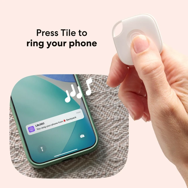 Alt view image 4 of 6 - Tile - Bluetooth Tracker, Keys Finder and Item Locator for Keys, Bags and More. Phone Finder. Both iOS and Android Compatible. 1-Pack (White)