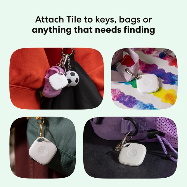 Alt view image 2 of 6 - Tile - Bluetooth Tracker, Keys Finder and Item Locator for Keys, Bags and More. Phone Finder. Both iOS and Android Compatible. 1-Pack (White)