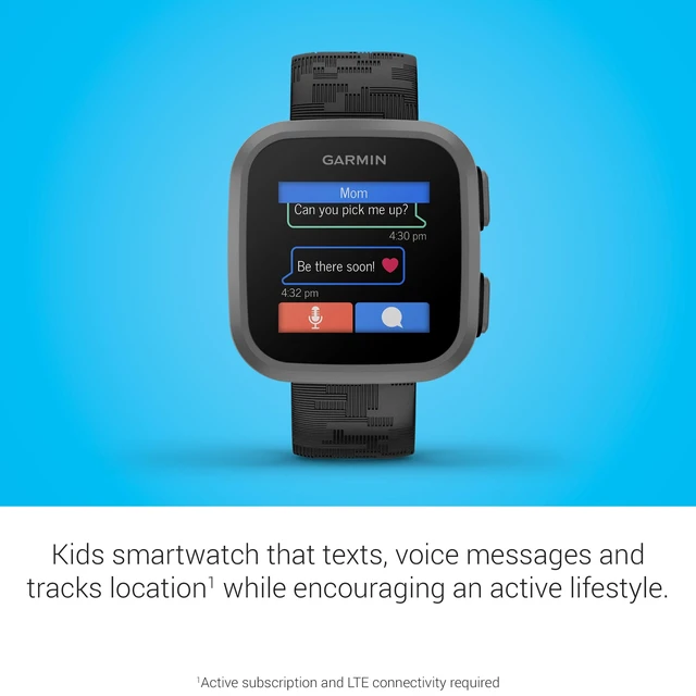 Alt view image 3 of 6 - Bounce, Kids Smartwatch, Two-Way Text and Voice Messaging, Location Tracking, Black Camo