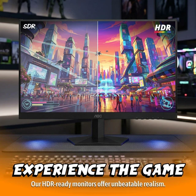 Alt view image 2 of 7 - 27" Gaming Monitor QHD 260Hz Overclocked IPS NVIDIA G-SYNC Q27G41ZE 2560×1440 Computer Monitor, 240Hz Native / 260Hz OC, NVIDA G-SYNC Compatible, 0.3ms, HDR, VESA, Audio Out