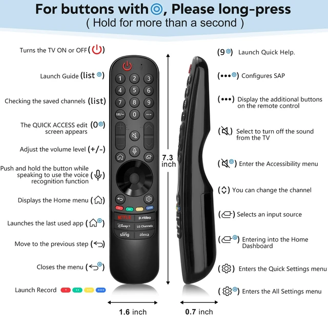 Alt view image 7 of 7 - Voice Magic for LG TV Remote Control Replacement with Battery for LG Magic Remote MR21 MR22 MR23 MR24GA Precision Pointing Cursor, Enhanced Voice Control & Scroll Wheel Navigation