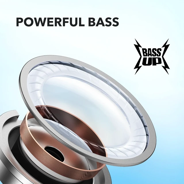 Alt view image 2 of 7 - by Anker P20i True Wireless Earbuds, with Big Bass, 30H Playtime Bluetooth 5.3, Water-Resistant, 2 Mics for AI Clear Calls, 22 Preset EQs, Customization via App