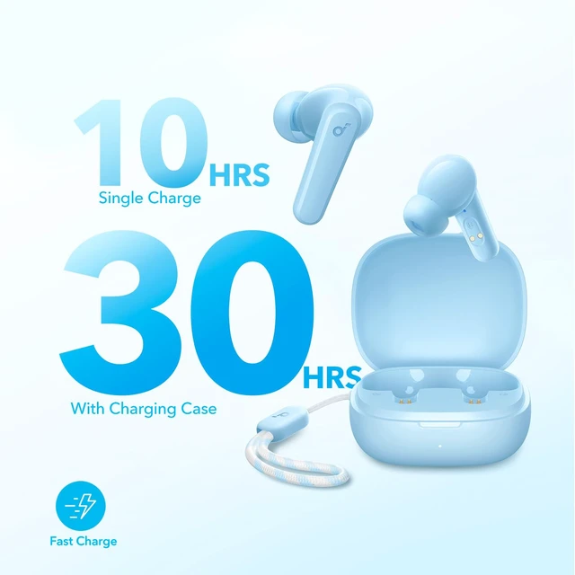 Alt view image 4 of 7 - by Anker P20i True Wireless Earbuds, with Big Bass, 30H Playtime Bluetooth 5.3, Water-Resistant, 2 Mics for AI Clear Calls, 22 Preset EQs, Customization via App