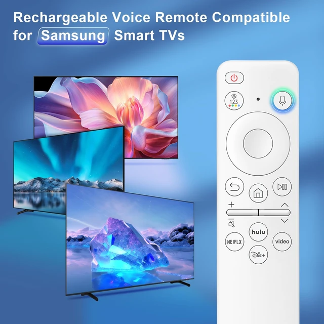 Alt view image 3 of 7 - Rechargeable Voice Remote for Samsung Smart TVs, Replacement for 20212025 Samsung TV Remote Control with Voice Search