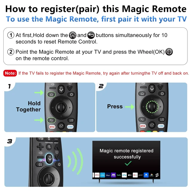 Alt view image 4 of 7 - Voice Magic Remote for LG TV Remote Control Replacement with Battery for LG Magic Remote AKB75855501 MR20GA MR650A Precision Pointing Cursor, Enhanced Voice Control & Scroll Wheel Navigation