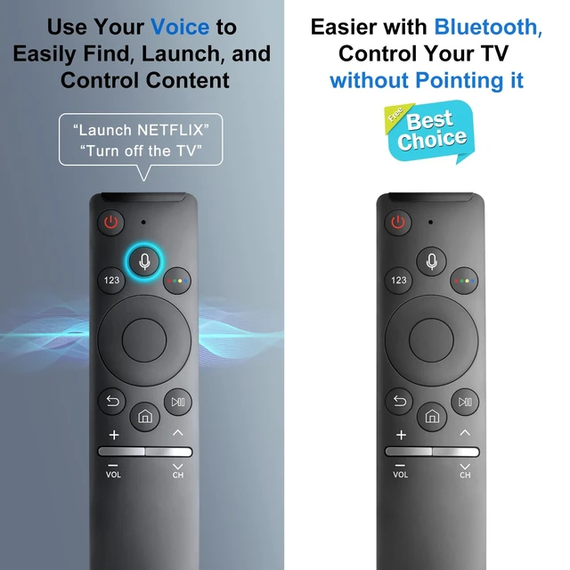 Alt view image 3 of 7 - Voice Replacement for Samsung-Smart-TV-Remote, New Upgraded BN59-1266A for Samsung Remote Control with Voice Function
