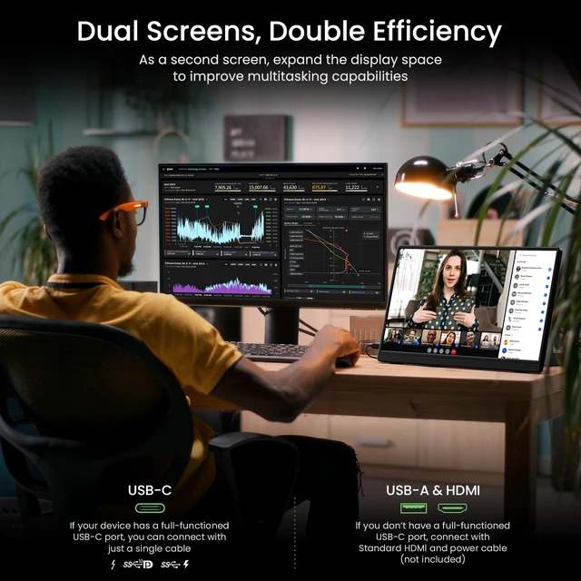 Alt view image 6 of 7 - 17.3" QHD 165Hz USB-C HDMI Gaming Monitor 17.3" QHD 165Hz IPS, slim metal+stand, USB-C/HDMI, for PC/PS5/Xbox/Switch, gaming