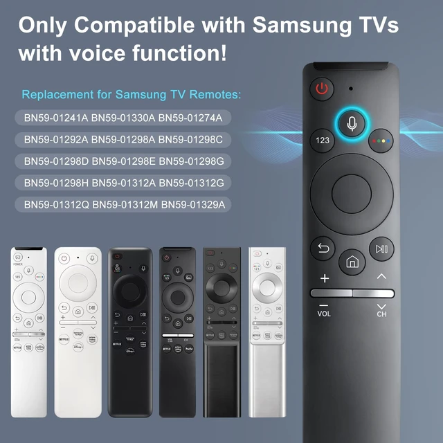 Alt view image 2 of 7 - Voice Replacement for Samsung-Smart-TV-Remote, New Upgraded BN59-1266A for Samsung Remote Control with Voice Function