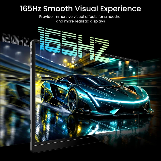 Alt view image 4 of 7 - 17.3" QHD 165Hz USB-C HDMI Gaming Monitor 17.3" QHD 165Hz IPS, slim metal+stand, USB-C/HDMI, for PC/PS5/Xbox/Switch, gaming