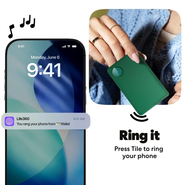 Alt view image 5 of 7 - Tile Slim - Wallet Finder, Bluetooth Tracker and Item Locator for Luggage Tags, Passports and More. Both iOS and Android Compatible. Phone Finder. 1-Pack (Green Surf)