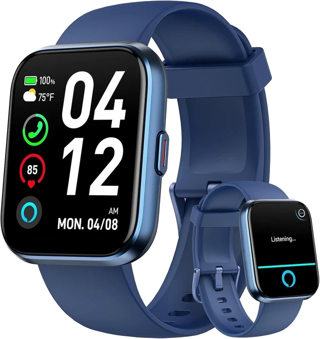 Main image of Smart Watch for Men, 1.85" HD Smart Watches Compatible iPhone/Samsung/Android (Answer/Make), Fitness Tracker Watch with Heart Rate/Sleep/SpO2 Monitor, Smartwatch 3ATM Waterproof 120+ Sport Modes Alexa