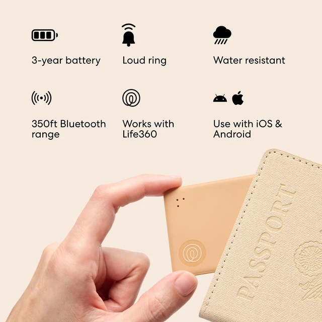 Alt view image 5 of 5 - Tile Slim - Wallet Finder, Bluetooth Tracker and Item Locator for Luggage Tags, Passports and More. Both iOS and Android Compatible. Phone Finder. 1-Pack (Seaglass)