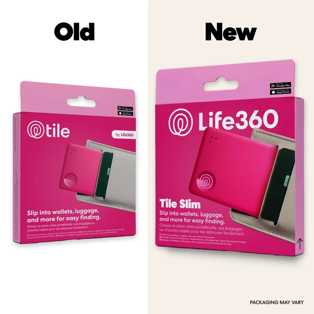 Alt view image 2 of 7 - Tile Slim - Wallet Finder, Bluetooth Tracker and Item Locator for Luggage Tags, Passports and More. Both iOS and Android Compatible. Phone Finder. 1-Pack (Pink Punch)