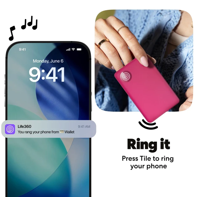 Alt view image 5 of 7 - Tile Slim - Wallet Finder, Bluetooth Tracker and Item Locator for Luggage Tags, Passports and More. Both iOS and Android Compatible. Phone Finder. 1-Pack (Pink Punch)