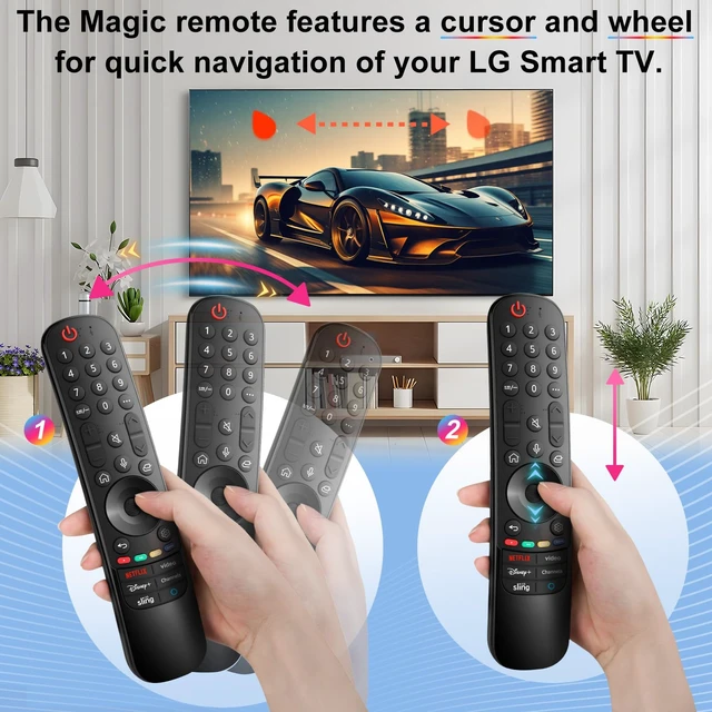 Alt view image 4 of 7 - AN-MR24gn-Magic-for-LG-Smart-TV-Voice-Remote-Control-Replacement Universal Compatible with LG OLED Webos Thinq Nano Cell Service TVs for AKB75855501 MR23gn MR22gn MR21ga MR20ga