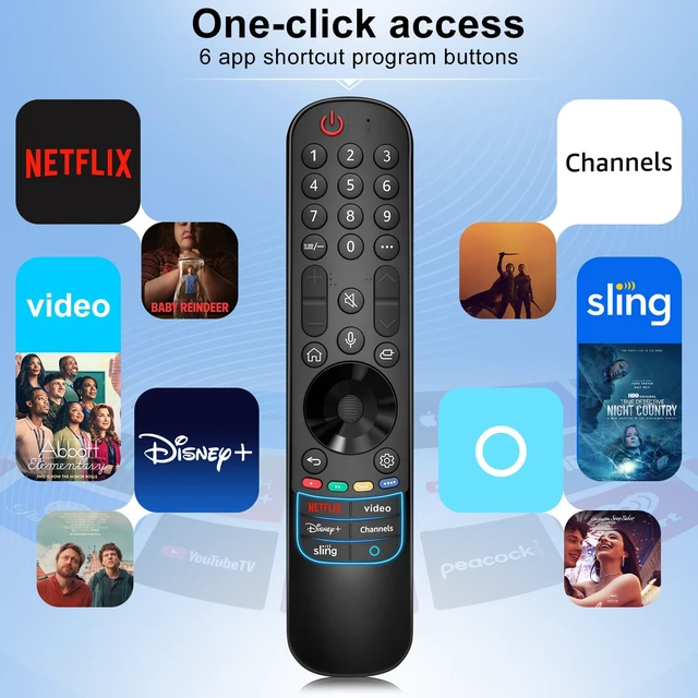 Alt view image 6 of 7 - AN-MR24gn-Magic-for-LG-Smart-TV-Voice-Remote-Control-Replacement Universal Compatible with LG OLED Webos Thinq Nano Cell Service TVs for AKB75855501 MR23gn MR22gn MR21ga MR20ga