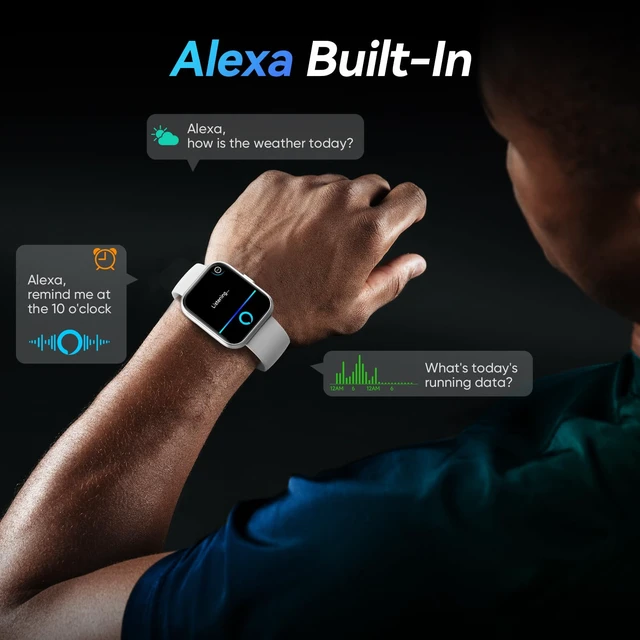 Alt view image 3 of 7 - Smart Watches for Men/Women, 1.8'' Alexa Built-in Fitness Tracker Watch with Bluetooth Calls, IP68 Waterproof, Heart Rate/Sleep/SpO2/Stress Monitor, 110 Sport Modes for Android & iPhone