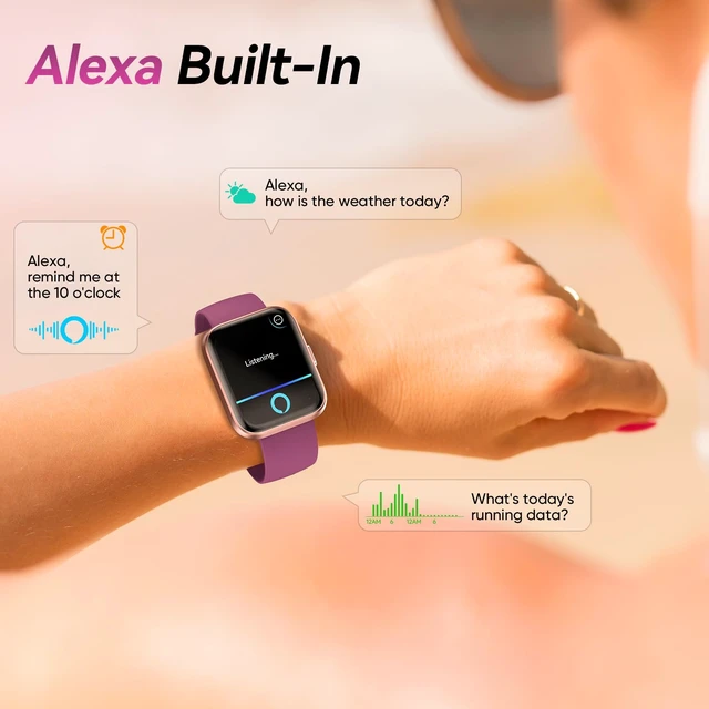 Alt view image 3 of 7 - Smart Watches for Men/Women, 1.8'' Alexa Built-in Fitness Tracker Watch with Bluetooth Calls, IP68 Waterproof, Heart Rate/Sleep/SpO2/Stress Monitor, 110 Sport Modes for Android & iPhone