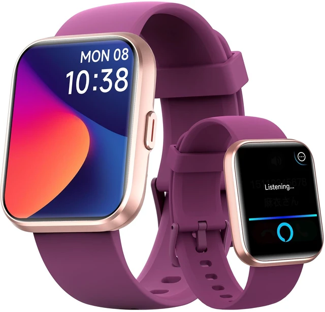 Main image of Smart Watches for Men/Women, 1.8'' Alexa Built-in Fitness Tracker Watch with Bluetooth Calls, IP68 Waterproof, Heart Rate/Sleep/SpO2/Stress Monitor, 110 Sport Modes for Android & iPhone