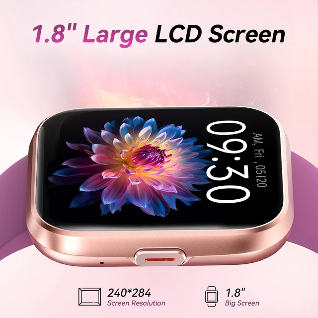 Alt view image 5 of 7 - Smart Watches for Men/Women, 1.8'' Alexa Built-in Fitness Tracker Watch with Bluetooth Calls, IP68 Waterproof, Heart Rate/Sleep/SpO2/Stress Monitor, 110 Sport Modes for Android & iPhone