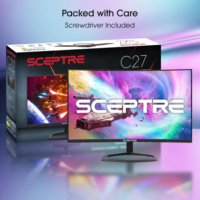 Alt view image 3 of 6 - 27-Inch Curved Gaming Monitor, FHD 1080p, 240Hz, 1500R, DisplayPort & HDMI x2, Built-in Speakers, Machine Black (C275B-FWT240 Series, 2026)