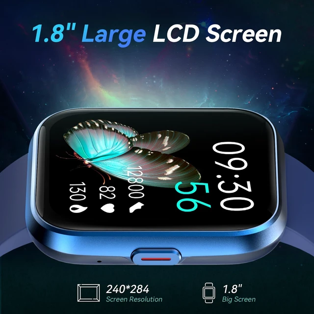 Alt view image 2 of 7 - Smart Watches for Men/Women, 1.8'' Alexa Built-in Fitness Tracker Watch with Bluetooth Calls, IP68 Waterproof, Heart Rate/Sleep/SpO2/Stress Monitor, 110 Sport Modes for Android & iPhone